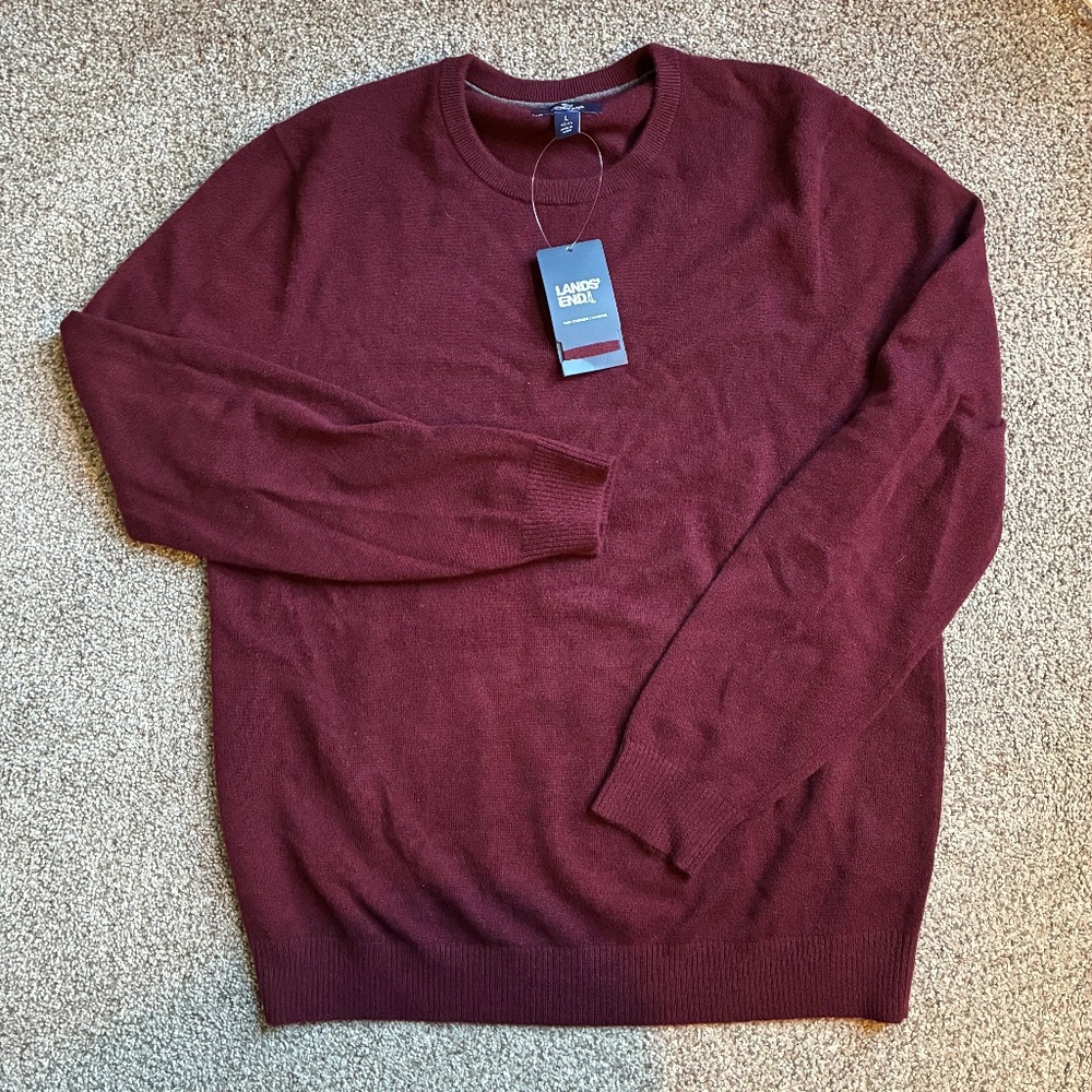 NWT Lands End Cashmere Crewneck Sweater